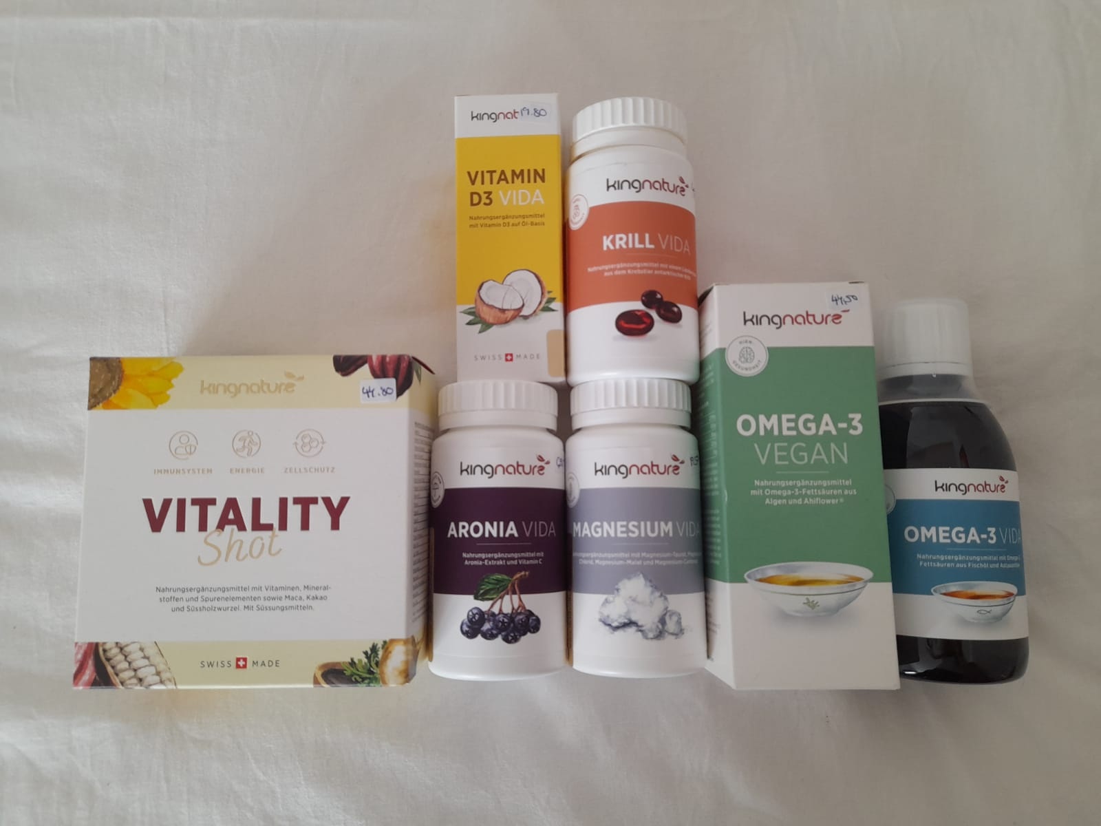 Das Bild zeigt Produkte für das Immunsystem